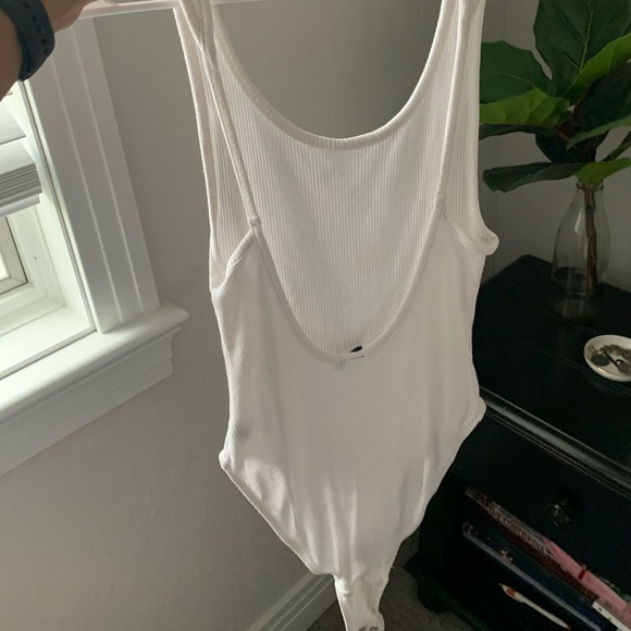 White Ribbed Bodysuit - Picture 2 of 2